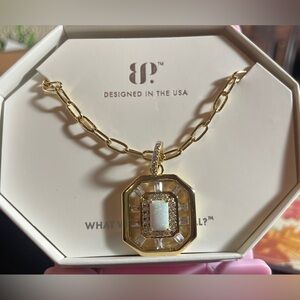 Bomb Party October 2025 Necklace  “To Light The Ending” NK64248 Opal/  Gold